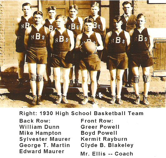 Basketball Team, Class of 1930