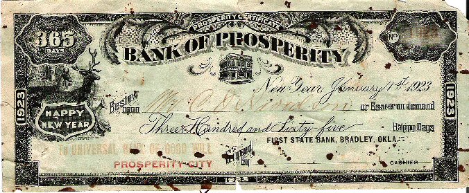 First State Bank Prosperity Certificate