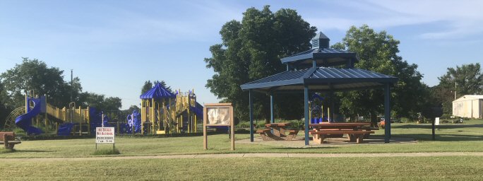 Bradley Park, pavillion and youth equipment